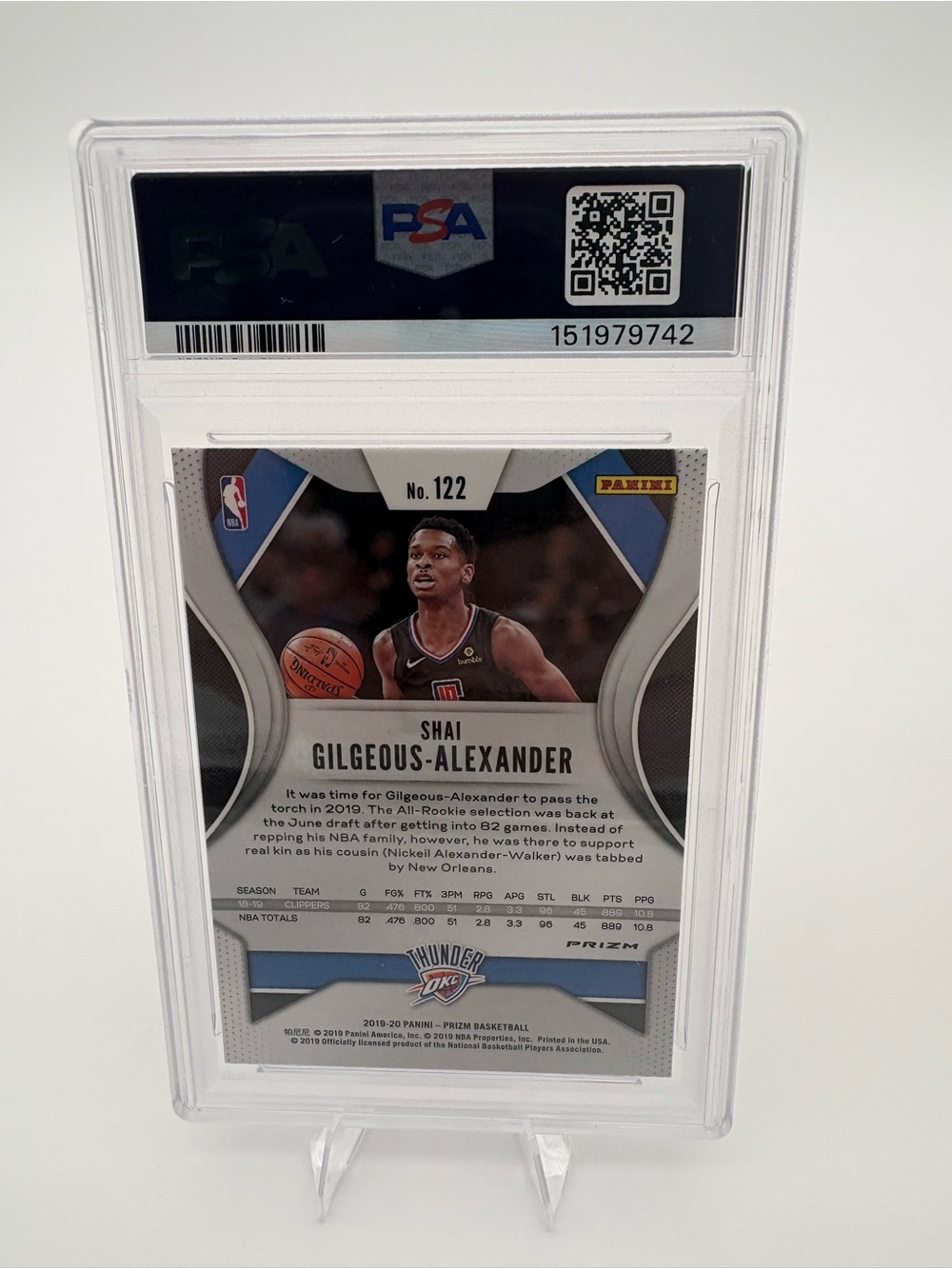 Shai Gilgeous-Alexander Thunder 5-Card Lot 🔥 2019 Prizm Green #122 PSA 9 🔥 - Picture 3 of 11